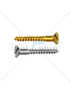 Csk slotted head (-) Wood